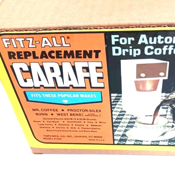 Vintage Fitz-Glass Carafe Automatic Drip Coffee Maker Model 1592 Made USA New - Picture 9 of 9